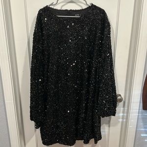 Black Sequin Dress